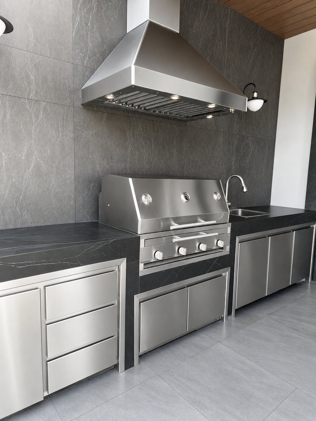 Cocina exterior Norte Grills, proyecto real