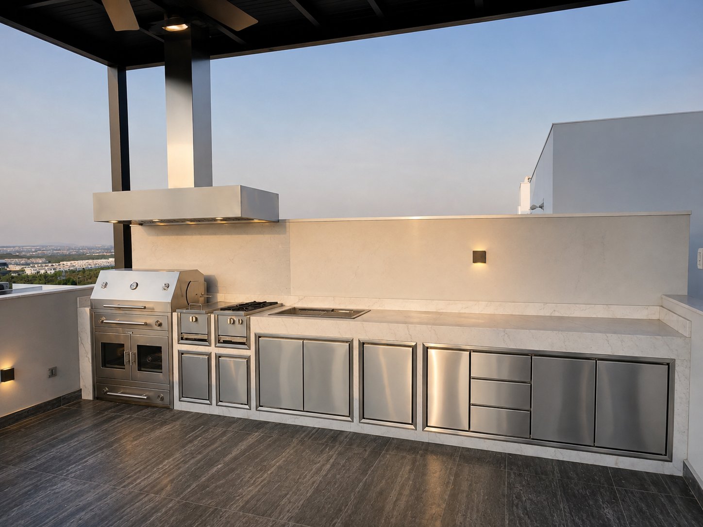 Cocina exterior Norte Grills, proyecto real