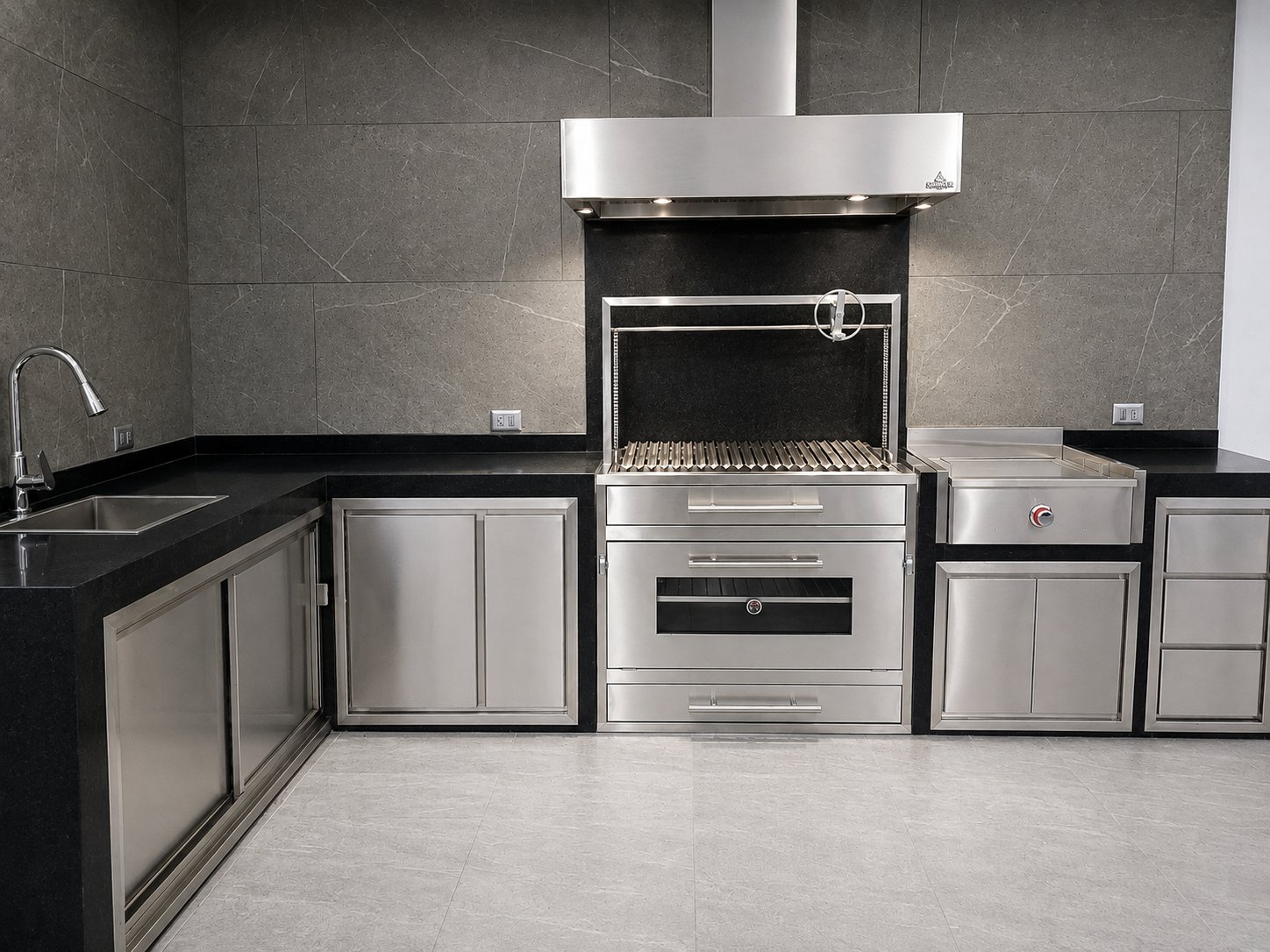 Cocina exterior Norte Grills, proyecto real