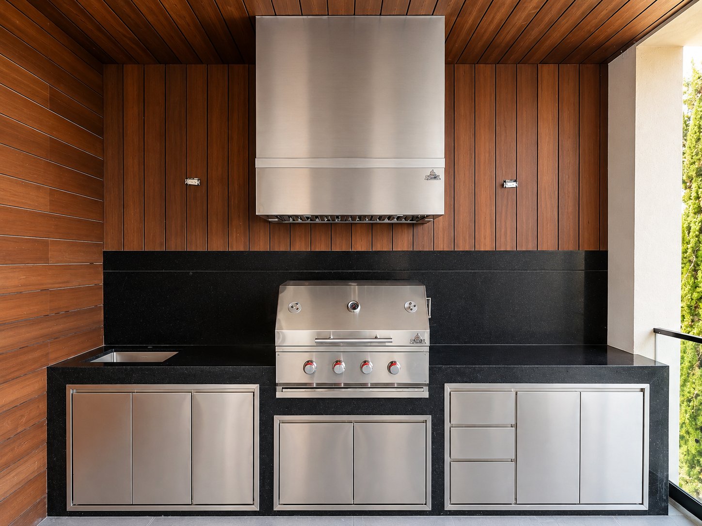 Cocina exterior Norte Grills, proyecto real
