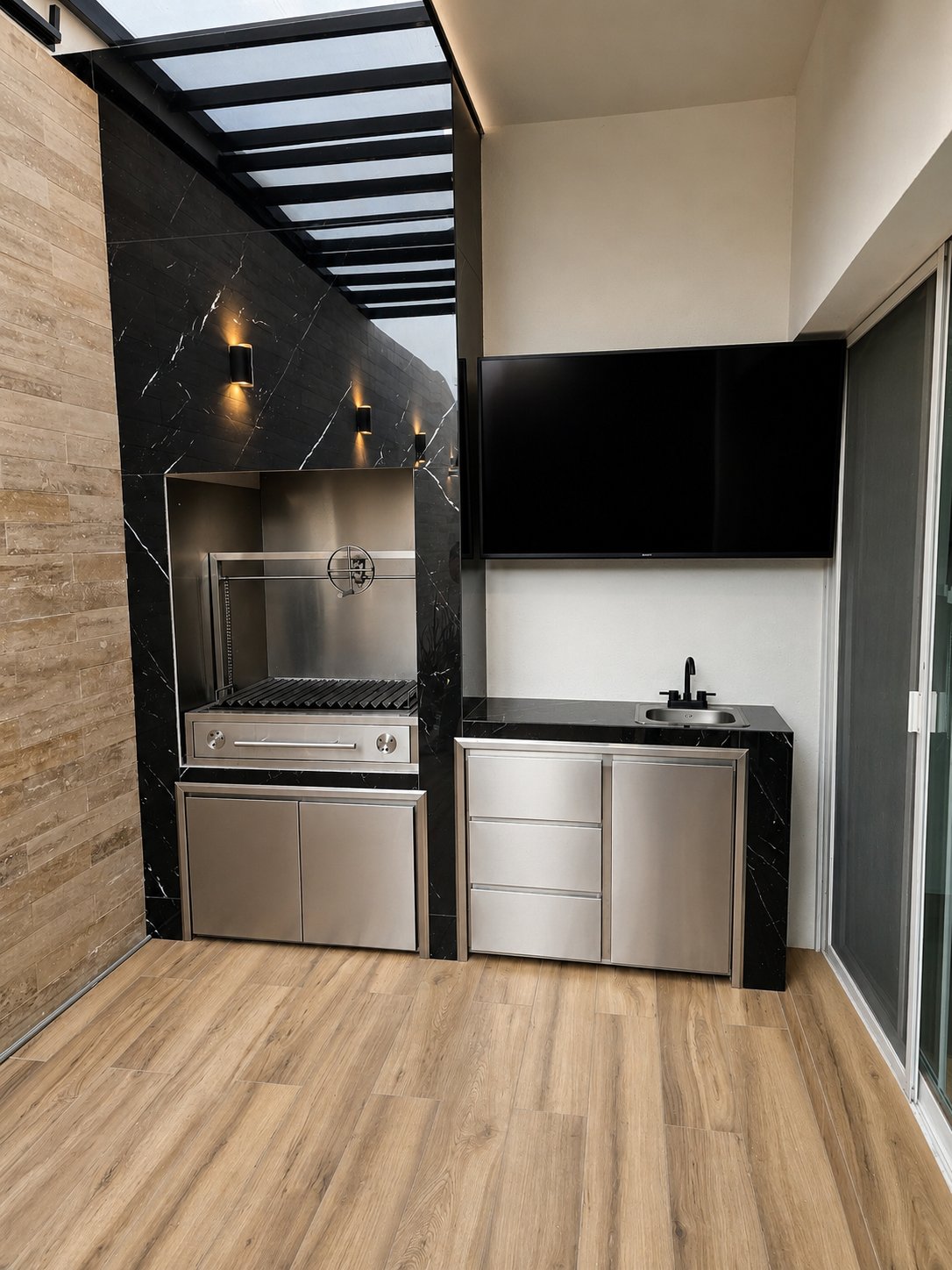 Cocina exterior Norte Grills, proyecto real