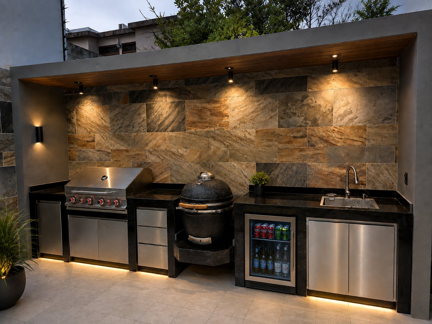Cocina exterior Norte Grills, proyecto real
