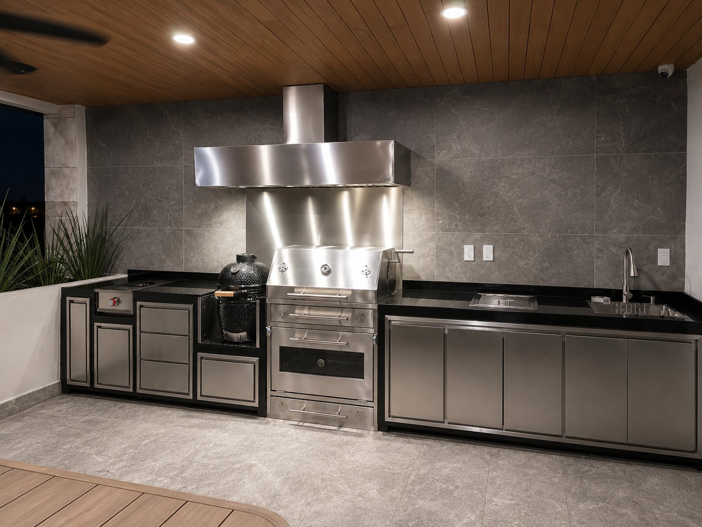 Cocina exterior Norte Grills, proyecto real