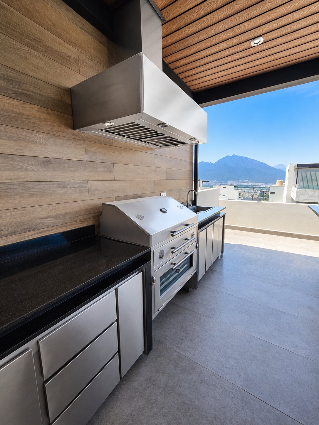 Cocina exterior Norte Grills, proyecto real